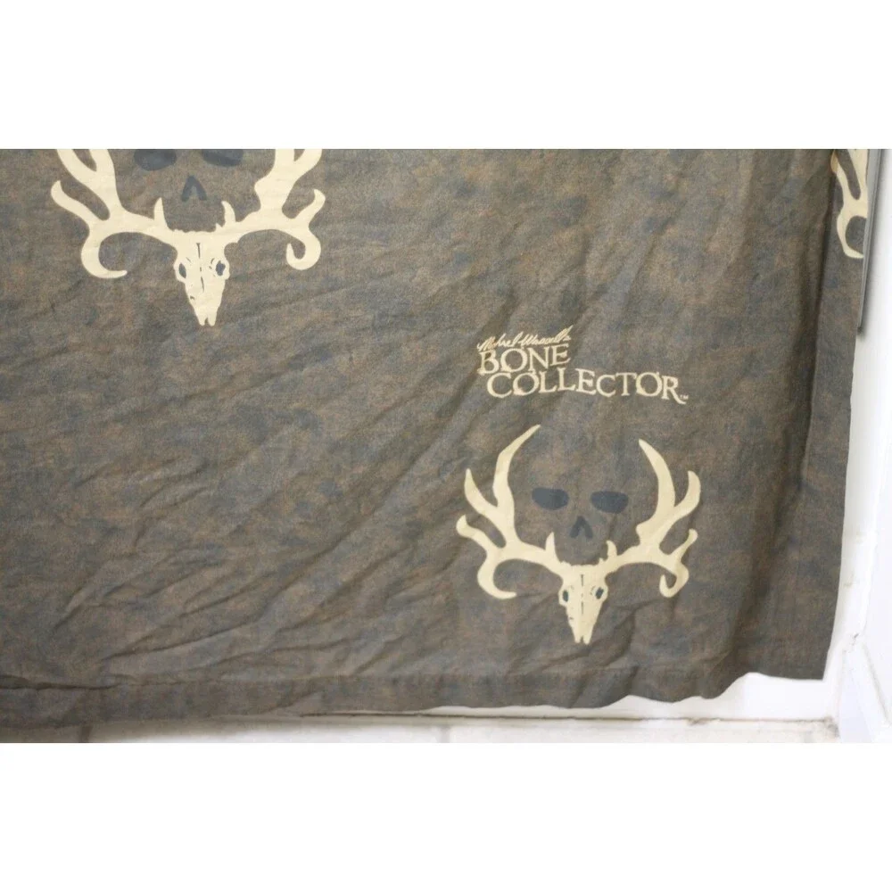 Bone Collector Shower Curtain, Antler Logo Michael Waddell